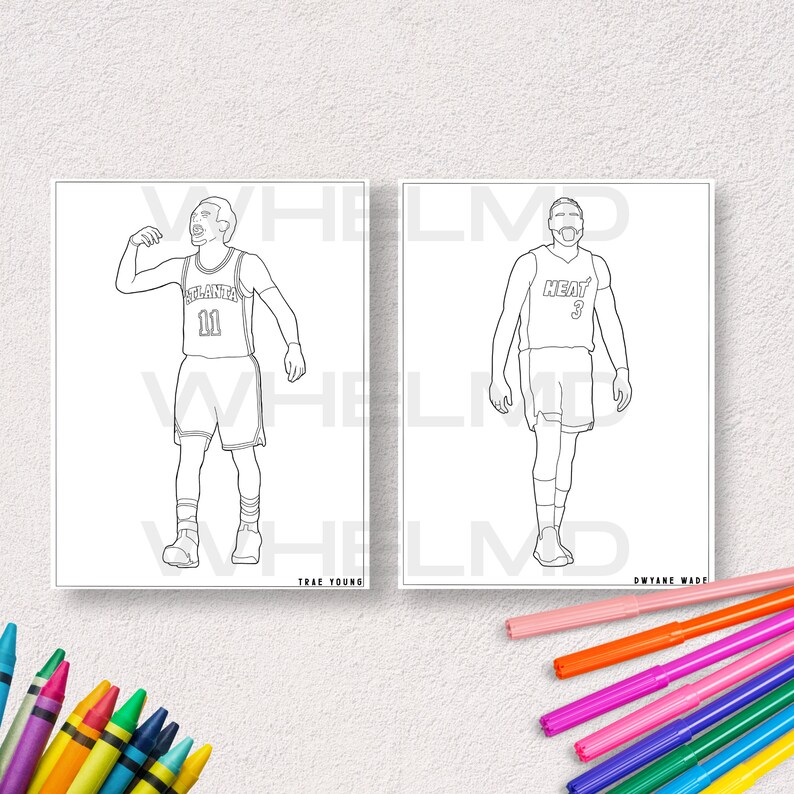 NBA Basketball Coloring Book Vol. 1 - 20 High Quality Printable Pages ...