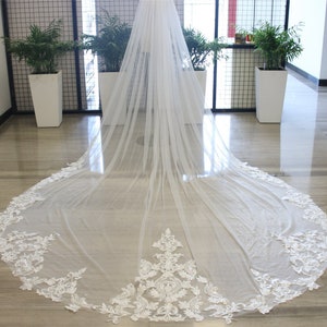Little Luxuries Designs Four-Tier Champagne Cathedral Wedding Veil