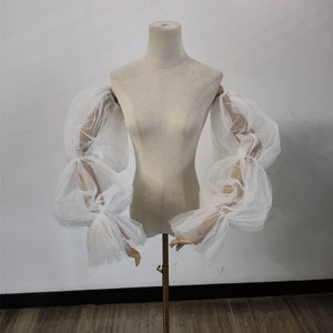 Bridal Sleeves,Soft Tulle Sleeves,Tulle Sleeves,Detachable Sleeves,Custom Color Sleeves,Custom Size Sleeves,Minimalist Sleeves,Long Sleeves