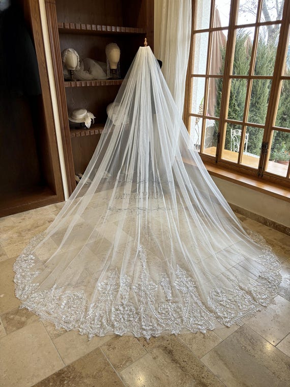 Velo Matrimonio Due Strati Velo Da Sposa 2 Strati Bianco/avorio - Foto 4