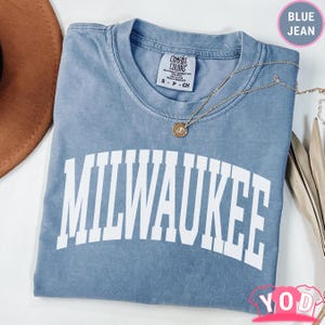 Comfort Colors® Milwaukee T-Shirt | Wisconsin City Apparel | Great Lakes Graphic Tee | Brewery City Shirt | Unique USA Gift Travel Tee 791d