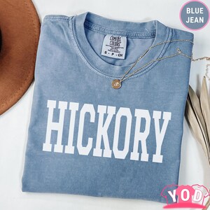 Comfort Colors® Hickory Shirt | Retro Hickory North Carolina Tee | Vintage Small Town Pride T-Shirt | Minimalist Carolina City Tee | 754f
