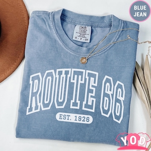 Comfort Colors® Route 66 Shirt | Route 66 Tee | Travel, Historic, Adventure, Memorabilia Tshirt Gift, Comfort Colors Unisex Tee tu 778g
