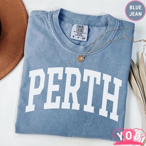 Comfort Colors®  Perth Shirt | Australia City Tee | Clean Travel Shirt | Aesthetic City Top | Minimalist Unisex Tee 767d