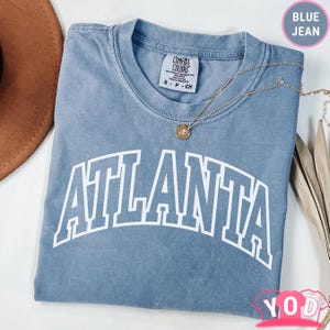 Comfort Colors® Atlanta Shirt - ATL Student Tee - College Style Crewneck T - Atlanta Pride - Georgia Friend&#39;s Gift - Present fr 760a