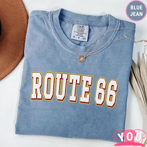 Comfort Colors® Route 66 Shirt | Route 66 Tee | Travel, Historic, Adventure, Memorabilia Tshirt Gift, Comfort Colors Unisex Tee we 707a