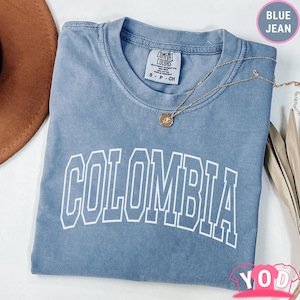 Comfort Colors® Colombia Shirt, Colombian Tshirt, Latina Tee, Latino Tshirt, Colombia Gift, Colombian Pride Shirt, Colombia Travel T tu 713b
