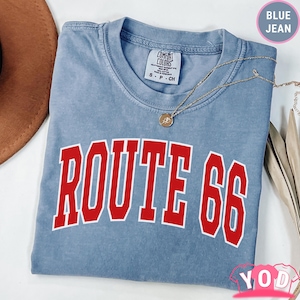 Comfort Colors® Route 66 Shirt | Route 66 Tee | Travel, Historic, Adventure, Memorabilia Tshirt Gift, Comfort Colors Unisex Tee tu 768a
