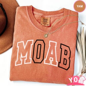 Comfort Colors  Moab Shirt | Desert Adventure Tee | Arches Park Shirt | Utah Road Trip Tee | Scenic Travel Shirt | Hiking Nature Tee 833d