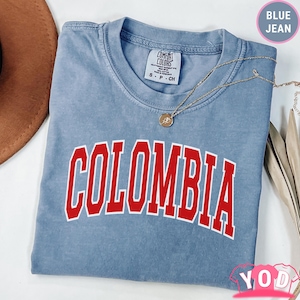 Comfort Colors® Colombia Shirt, Colombian Tshirt, Latina Tee, Latino Tshirt, Colombia Gift, Colombian Pride Shirt, Colombia Travel T tu 650