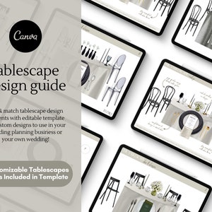 Canva Tablescape Design Digital Mockup Template, Event Place Setting Mockup, Tablescape PNG Files, Mockup Event Decor Templates