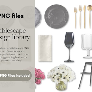 Tablescape Design Library, Canva Digital Mockup Event Mockup PNG Files Tablescape Mockup Event Decor Templates