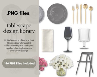 Tablescape Design Library, Canva Digital Mockup Event Mockup PNG Files Tablescape Mockup Event Decor Templates