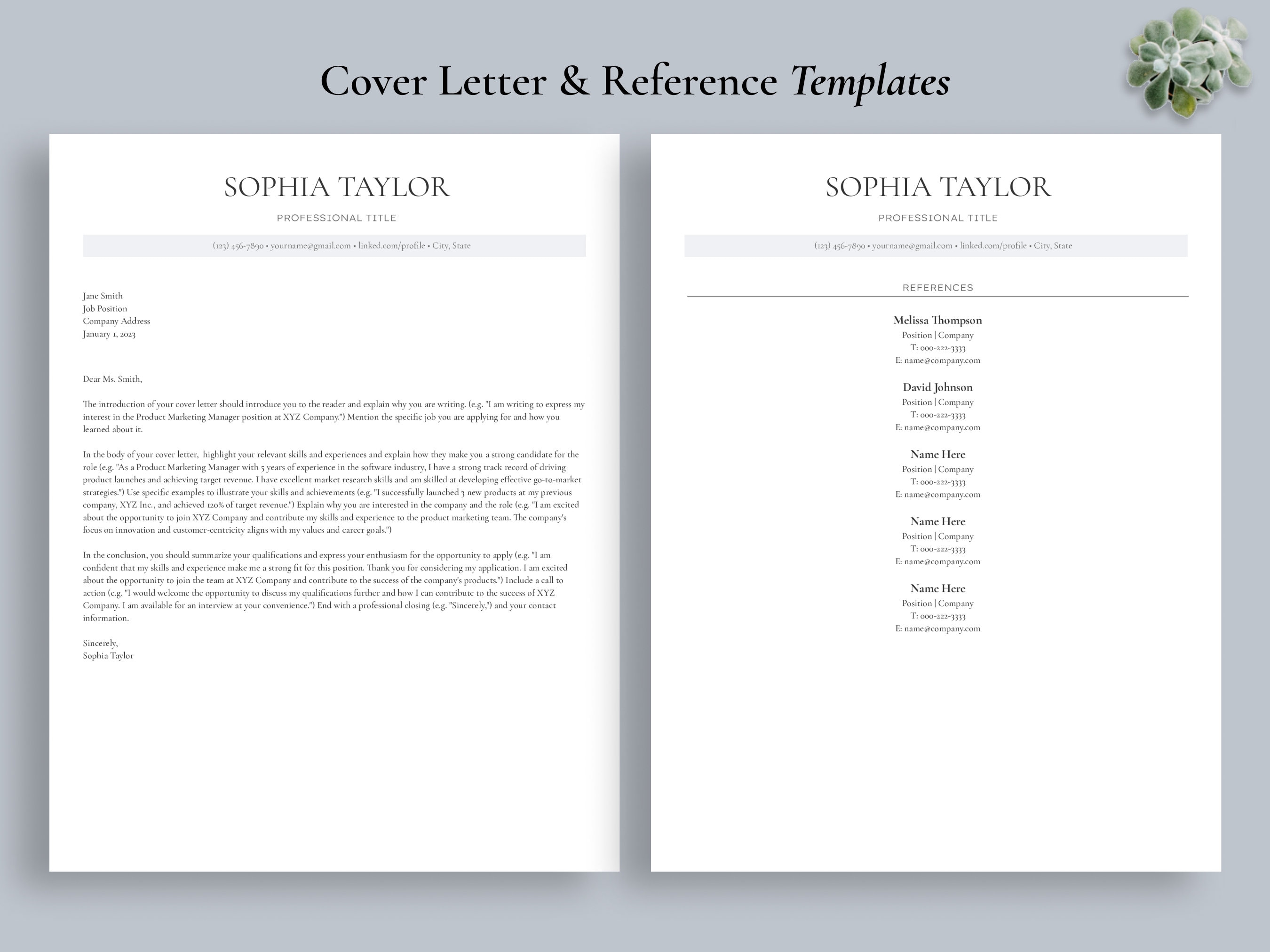 Resume Template for Google Docs, Word & Pages, Modern and Clean Design ...