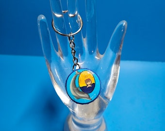Sister Collab &quot;Day at the beach&quot; Cap Key Chain