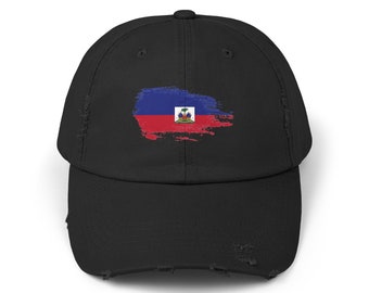 Haitian Flag Cap: Unisex Cotton Twill, Adjustable Soccer Hat