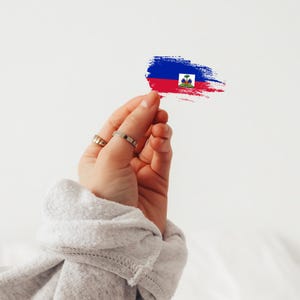 Adesivo de bandeira haitiana – Adesivo de vinil para o Dia da Bandeira do Haiti – Adesivo para laptop, garrafa de água, viagem – Presente de orgulho haitiano – Envio rápido