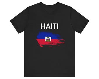 Haitian Flag Shirt HAITI- Express Shipping!! Haitian American Pride - Perfect Gift for Haitian - Express Shipping - Minimalist Style