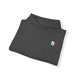 Mexican Flag Hoodie Sweatshirt - Minimalist Style - Unisex Classic Fit - Mexican American Pride - Perfect Gift for Mexican