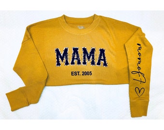 Mama Sweatshirt | Leopard Mama Pullover | Puff Vinyl | Leopard Mama Sweater | Mom Apparel | Leopard Mama Sweatshirt