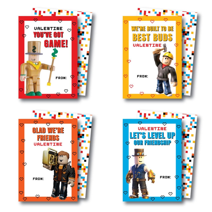 Roblox Valentines | DIY Valentines Instant Download | Roblox Printable PDF | Valentine's Day - Etsy
