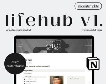 Notion Life Planner Template: All-In-One LifeHub (Digital Download)
