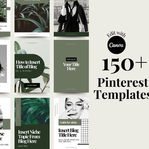 150+ Pinterest Canva Templates: Branding & Pin Design (PDF)