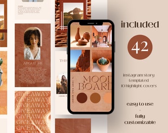 instagram story canva template | terracotta canva template | boho social media template | instagram story | small business template