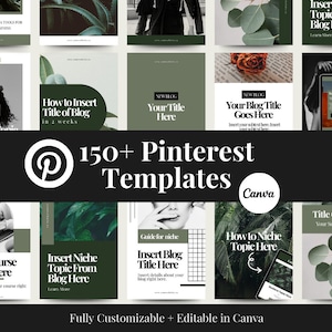 150+ Pinterest Canva Templates: Branding & Pin Design (PDF)