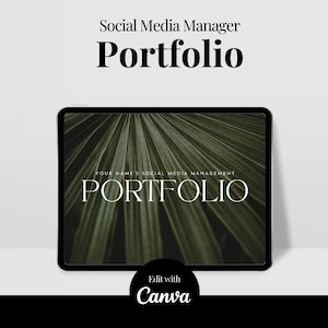 Plantilla de Instagram de Canva para administradores de redes sociales / Plantilla de portafolio de administradores de redes sociales / Portafolio minimalista de administradores de redes sociales