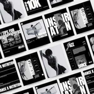 Dance Studio Instagram Post Templates: Minimalist Canva Designs