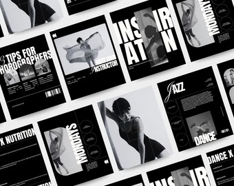 Dance Studio Instagram Post Templates: Minimalist Canva Designs