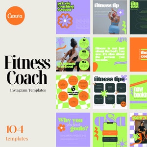 Fitness Instagram Post Templates | Health Coach | Fitness Coach | Personal Trainer | Yoga Instructor | Nutrition Canva Instagram Template