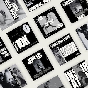 Dance Studio Canva Instagram Template | Minimal Instagram Post Templates | Templates | IG Templates | Minimalist Template for CANVA