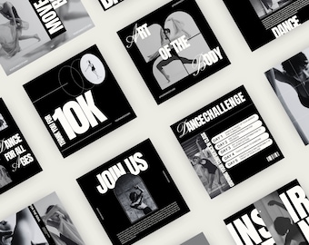 Dance Studio Canva Instagram Template | Minimal Instagram Post Templates | Templates | IG Templates | Minimalist Template for CANVA