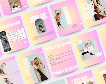 Dance Studio Instagram Templates: Minimalist Canva Posts