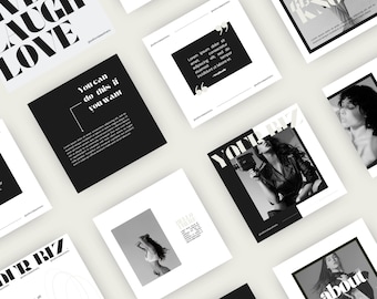 Minimalist Instagram Post Templates: Editorial Canva Layout (Digital Download)