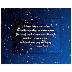 Eskimo Proverb - Perhaps they are stars Classic Semi-Glossy Paper Poster