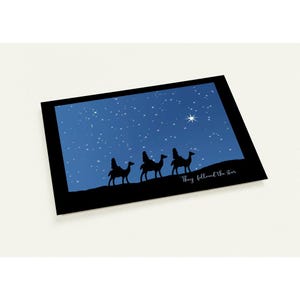Eles seguem a estrela Wise men Magi Pacote de Natal com 10 cartões comemorativos (EUA e Canadá)