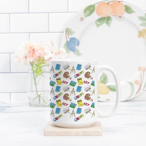 Crie a caneca do artista do professor de arte de luxo 15 onças.