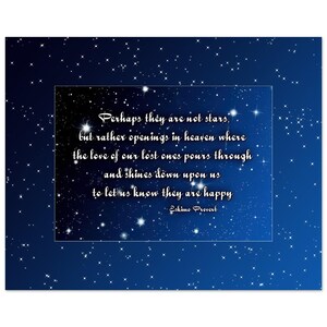 Eskimo Proverb - Perhaps they are stars  Premium Matte Paper Poster