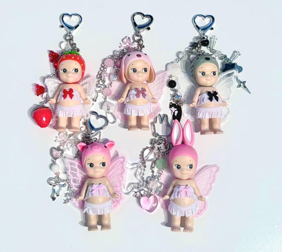 Monchhichi Bebichhichi Idol SS Keychain - Girl & Boy Set