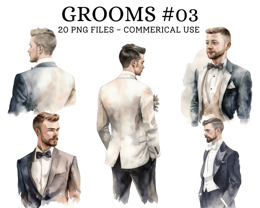 Groom Clipart 3 20 Transparent Pngs Sublimation Bundle, Digital Paper ...