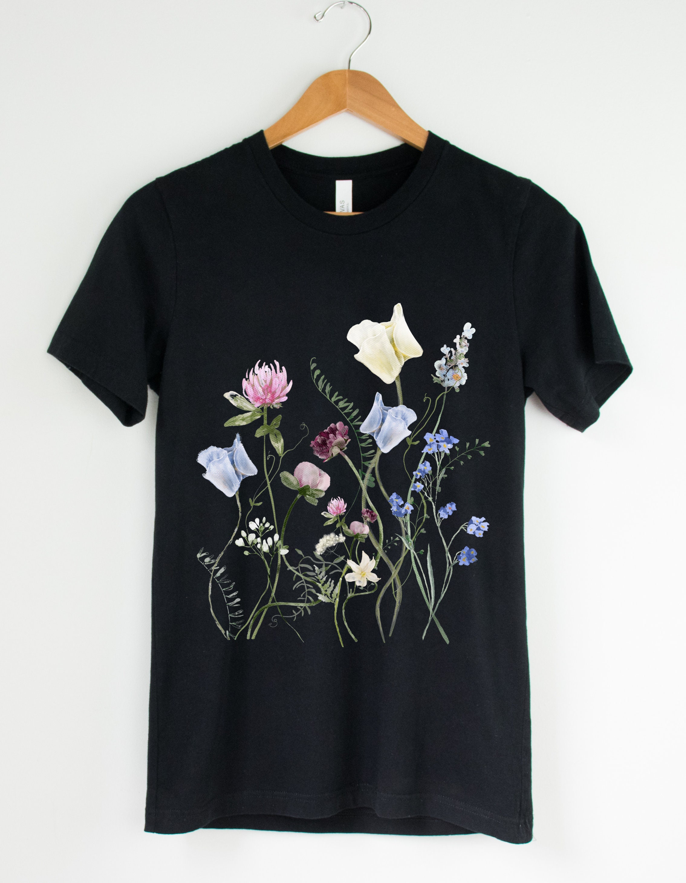 Wildflower Shirt, Boho Wildflower Print Tshirt, Wildflower Tee, Gift for Women, Floral Tshirt