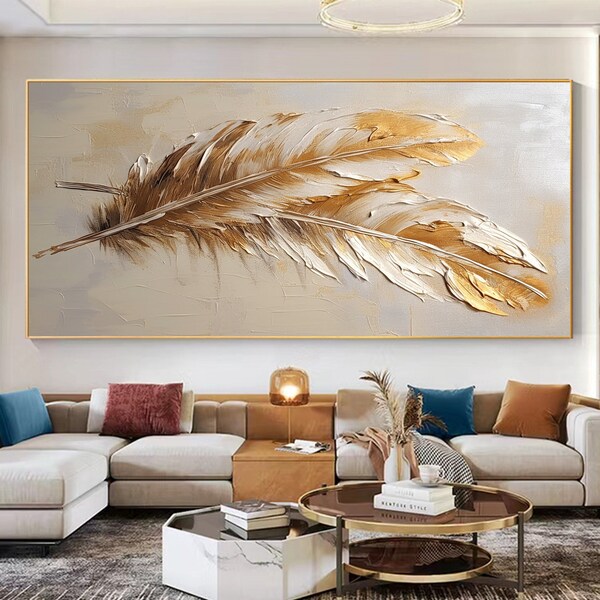 Large Feather Art Etsy