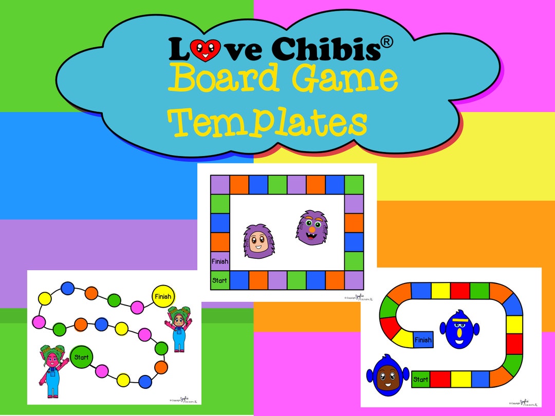 Printable Blank Board Games Templates Full Color Etsy