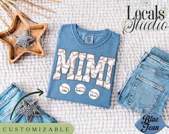 Gepersonaliseerde honkbal Mimi shirt, Mimi honkbal comfort kleuren shirt, sweater, Game Day Mimi shirt, Game Day Tee LS0858-2