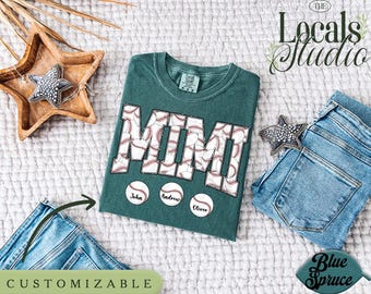Gepersonaliseerde honkbal Mimi shirt, Mimi honkbal comfort kleuren shirt, sweater, Game Day Mimi shirt, Game Day Tee LS0858-2