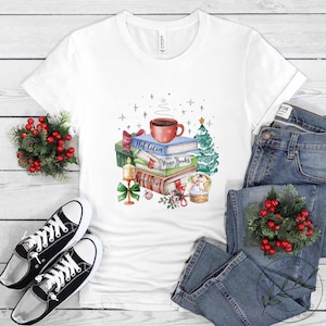 Book Shirt, Christmas Book, Book Lover Gift, Reading Book, Women Book Gifts, Bookish Gift, Gift For Book Reader, Bookworm Gift, BOK202LS01