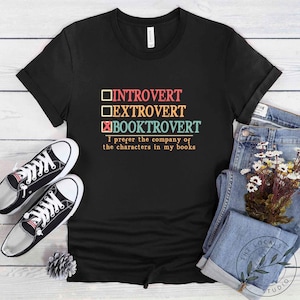 Book Shirt, Booktrovert, Book Lover Gift, Reading Book, Women Book Gifts, Bookish Gift, Gift For Book Reader, BOK013LS01